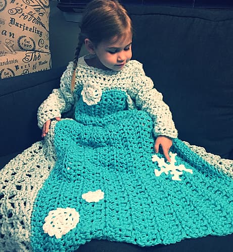 princess dress blanket Princess Dress Blanket Crochet Pattern - Dress Blanket Pattern - Crochet Blanket Pattern
