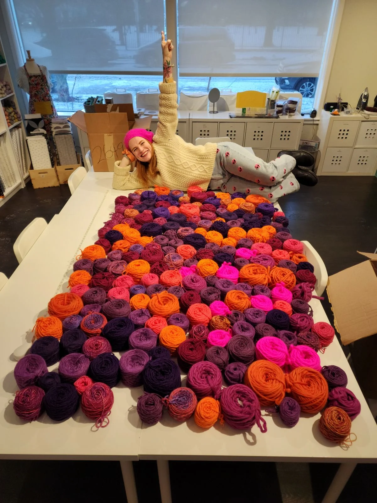 Building the gosadi Yarn Grotto at Vogue Knitting Live 2024